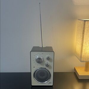Black and Silver Portable Radio
